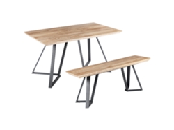 Conjunto de comedor BELIANI Upton de MDF Madera clara 140x70x86