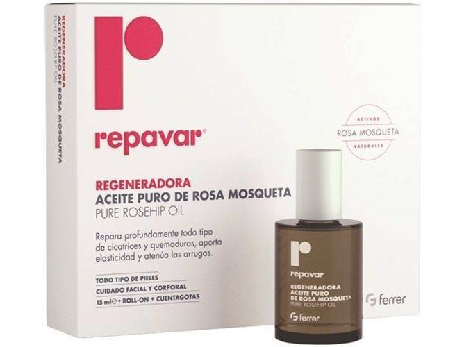 Aceite Corporal REPAVAR PURO ROSA MOSQUETA REPAVAR (15 ml)