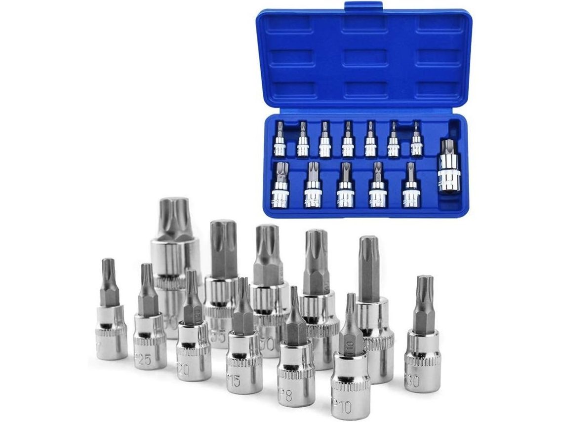 Set De 13 Brocas Torx T8-t70 Acero S2 Llaves De Tuercas Hexagonales Herramientas De Destornillador Con Maletín