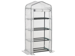 Horno De Aluminio Con 4 Estantes, 70x50x160cm, Blanco