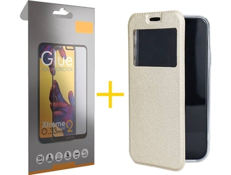 Carcasa + Protector de Pantalla para Samsung Galaxy S22 Plus 5G SKYHE Dorado