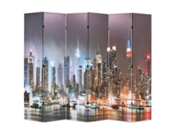 Biombo VIDAXL Multicolor Tela (228x170 cm)