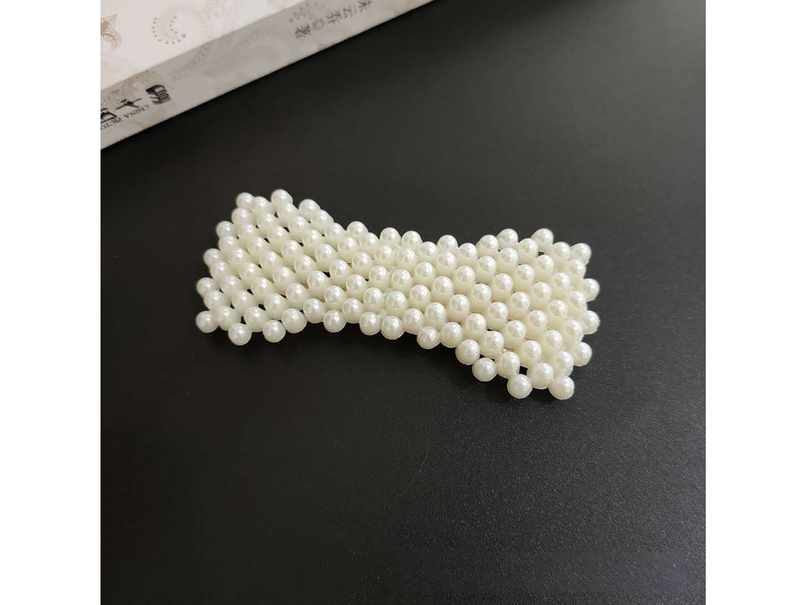 Pinza De Pelo Con Perlas Falsas Fashion Y Linda Para Flequillo Lateral, Accesorio De Pelo Para Niñas