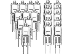 Rebe-20 Bombillas Halógenas G4, 20w 12v, Lámparas Transparentes De 2 Pines, Para Cocina, Iluminación De Hogar Y Fixtures De Techo