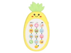 2026-juguete Teléfono Celular Bebé Silicona Suave Con Luz Y Música Juguete Educativo Anticuclillas Amarillo