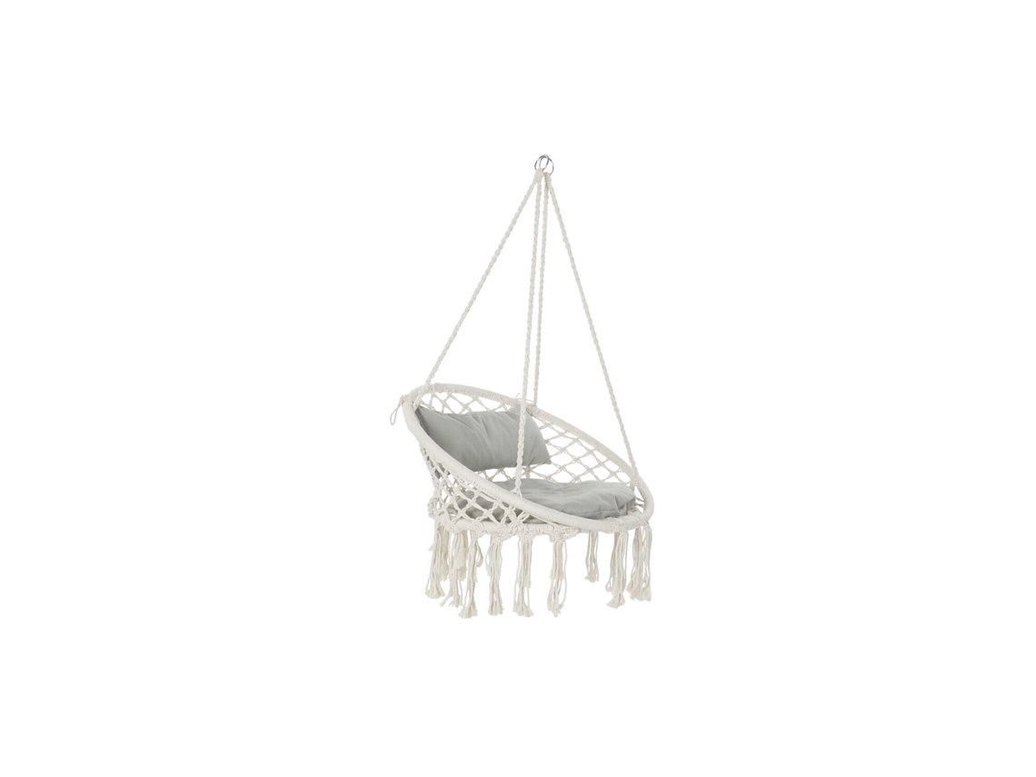 Silla Colgante Algodon 100kgs, Con Cojin 82x62x123cm