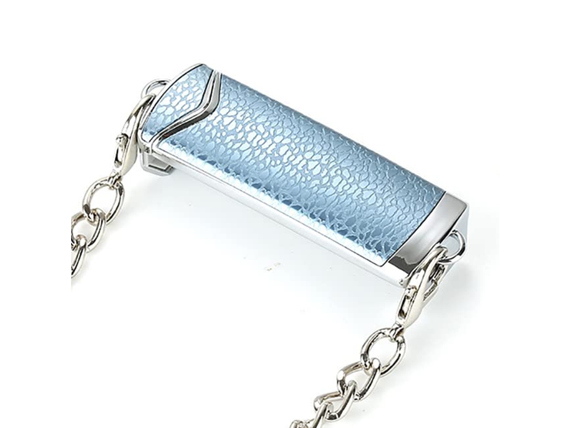 Cordón Para Teléfono (cordón Cruzado) Ande Online Plateado En Plata Cordón Azul Far Peak Hebilla Metálica Universal Para Teléfono