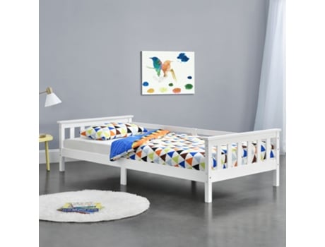 Estructura de Cama Infantil [EN.CASA] (Blanco - Madera - 90x200 cm)