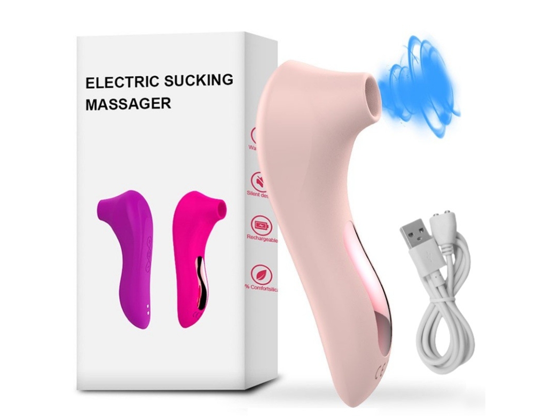 Vibrador Rosa De Succión Para Clítoris Y Pezones Para Mujeres*