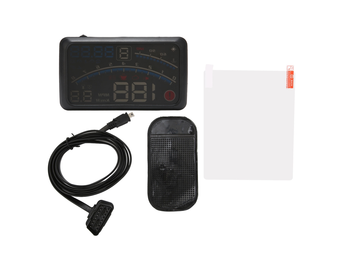 Pantalla HUD de 5,5 pulgadas para coche, proyector multifuncional para parabrisas, conducción segura para vehículos OBDII