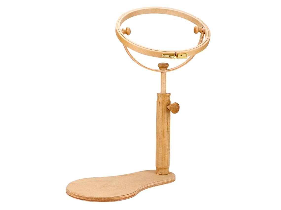 Bastidor De Bordado De Madera Ajustable De 360° Con Altura De 41-52 Cm. Herramienta De Costura.