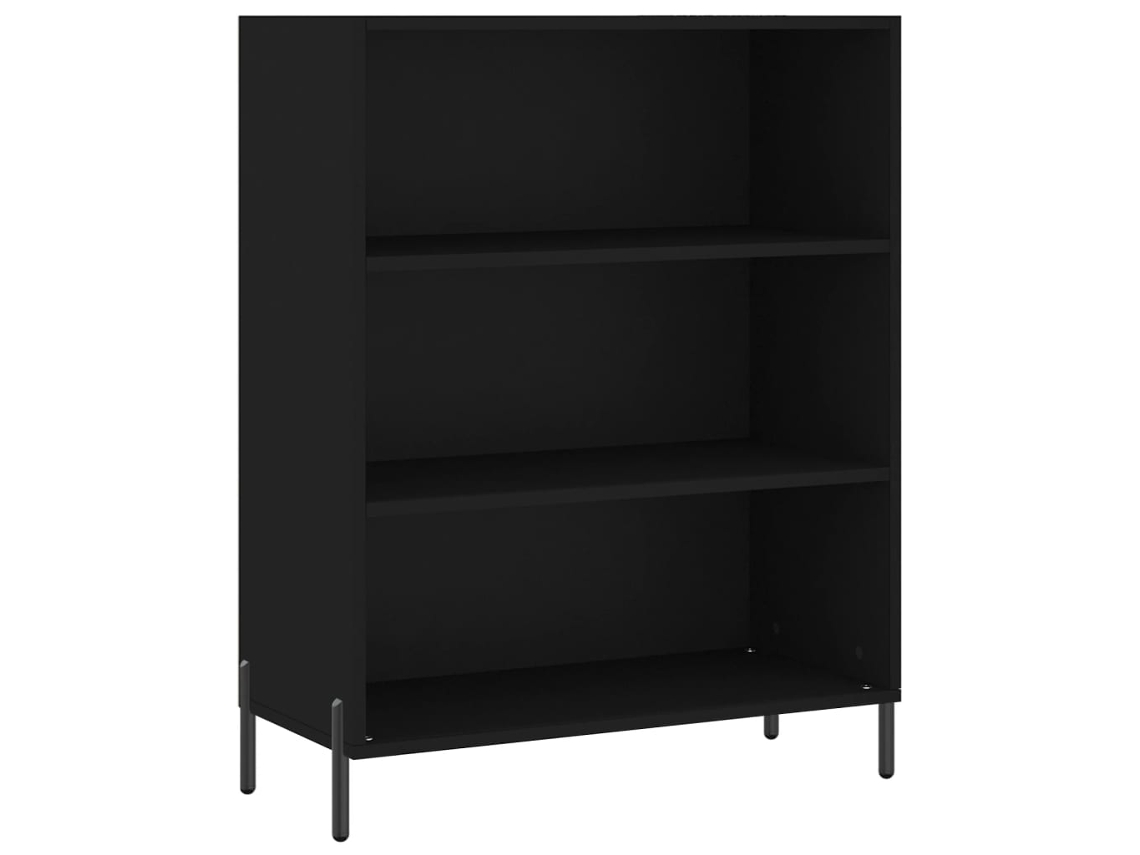 Maison Exclusive - Estantería Madera De Ingeniería Negro 69,5x32,5x90 Cm