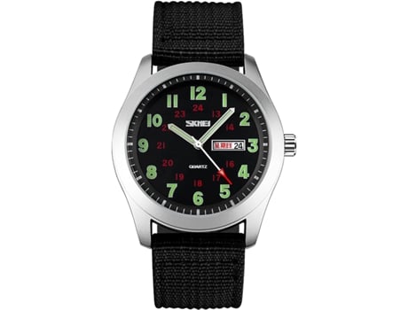 VEANXIN Relojes de pulsera impermeables con fecha y correa de nailon para hombre-Azul
