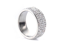 2026-anillo De Compromiso De Acero De Aleación Cz Para Mujer Moda