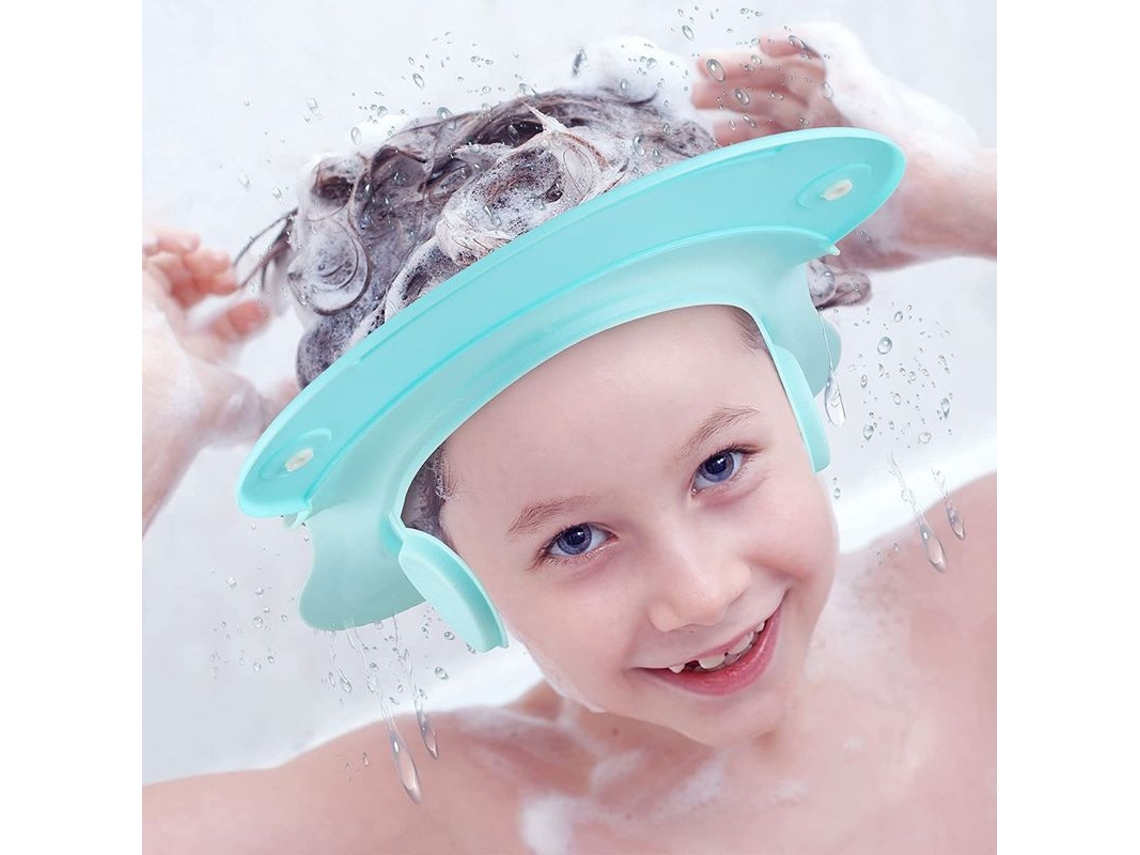 Gorro De Ducha Para Bebé Con Dispensador De Champú, Cubierta De Ducha Infantil Ajustable Con Cierre De Silicona Y Pp.