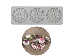 Patrones de silicona 3D para chocolate, estampado de flores, decoración de pasteles y azúcar RNEMITERY