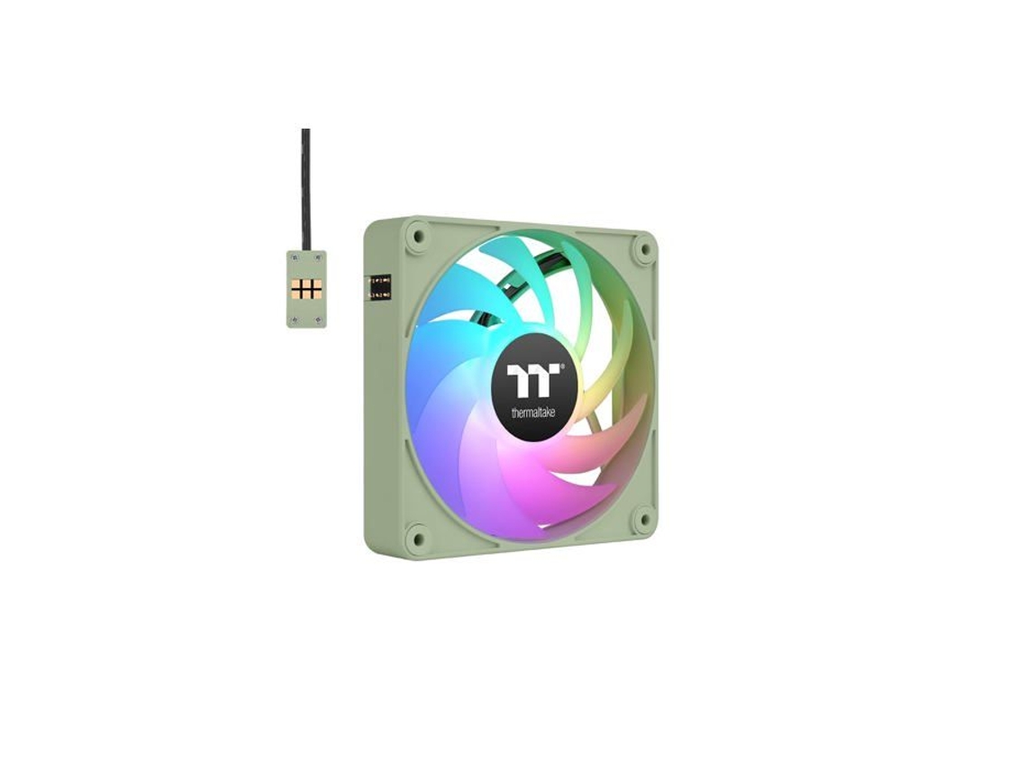Ventilador de PC TT THERMALTAKE CT120 EX Argb Matcha Green (paquete de 3), silencioso