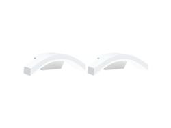 Conjunto 2 Lámpara De Pared De Exterior VIDAXL Blanco Aluminio (27.5x7x10cm)