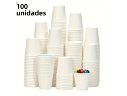Vasos de papel desechables pequeños ideales para disfrutar de café con caramelo y jugo MDUG (100 unidades)