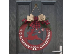 2026altiro-ramo Navideño Decorativo De Madera Con Letras De ''feliz Navidad'' Para Puerta Y Pared.