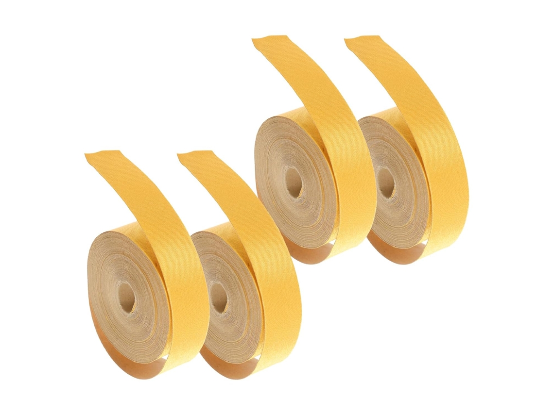 Cinta Termoadhesiva Dorada Brillante 6 Mx 4 Rollos Para Dobladillos, Ribetes Y Pantallas De Lámparas