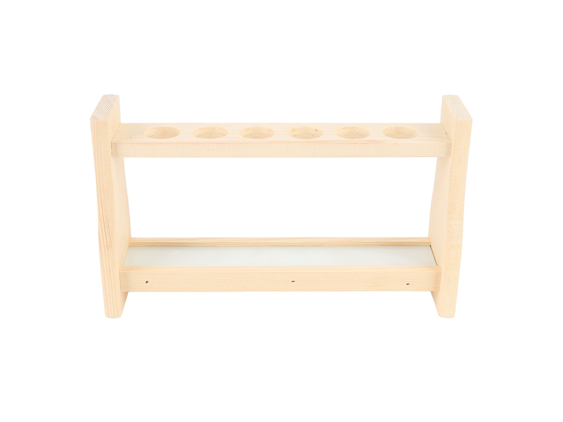 Portavasos De Madera Para Tubos De Ensayo 6 Huecos 21mm Para Experimentos Científicos Plantas Decoración Artesanías