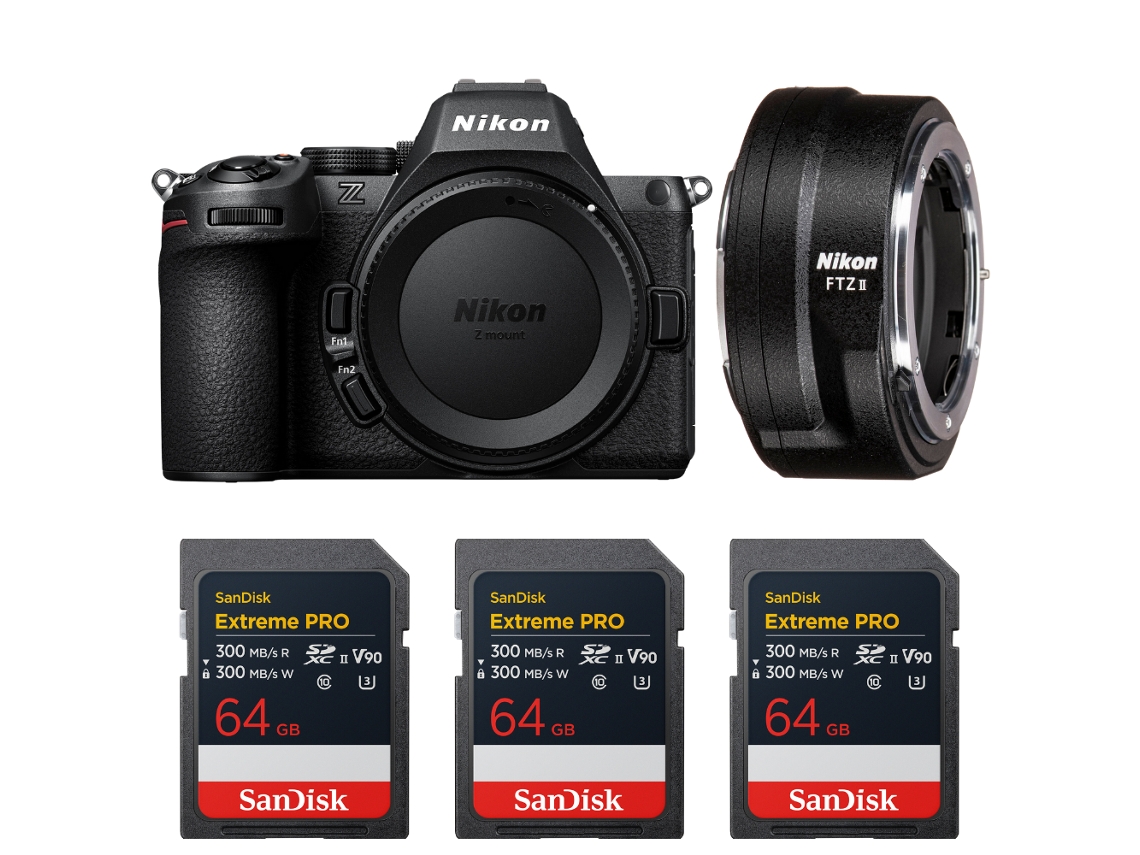 Nikon Z5 Ii + Ftz Ii + 3 Sandisk 64gb Extreme Pro Uhs-ii Sdxc + Ebook “20 Consejos Para Fotos Que Impactan”
