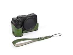 Funda protectora de piel sintética antiarañazos con media base y tornillo compatible con Nikon Z50/z30 Facpoet