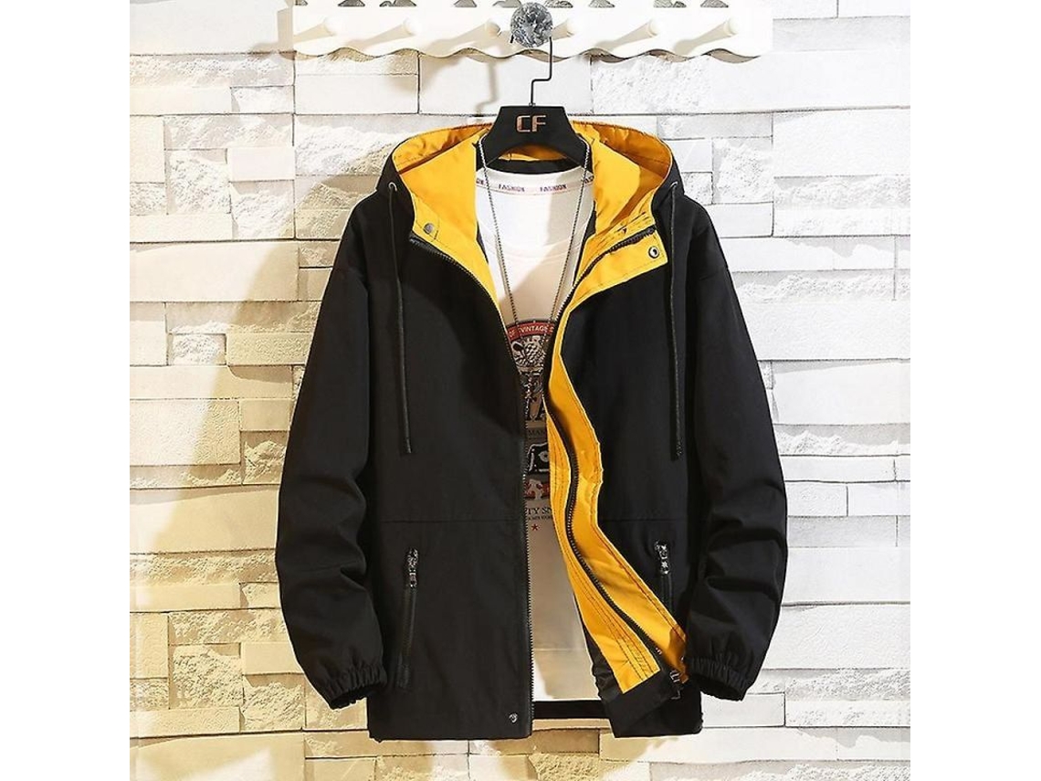 2026-chaqueta Casual Hombre Primavera Otoño Buzo Moda Béisbol Abrigo Cremallera Algodón Poliéster Xl Color Negro