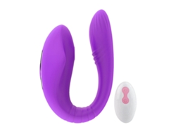 Juguete Vibrador Silicona Para Parejas 9 Modos 5 Frecuencias Inalámbrico Recargable Morado