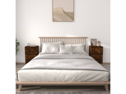 Mesitas de Noche LOVELY HOME Mesinha 2 Pcs 40X35X70 Cm Cor Carvalho Fumado