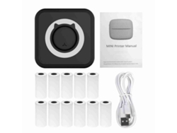 Impresora fotográfica multifuncional inalámbrica portátil con conexión Bluetooth para smartphones iOS y Android, 11 rollos de papel de 57 mm.