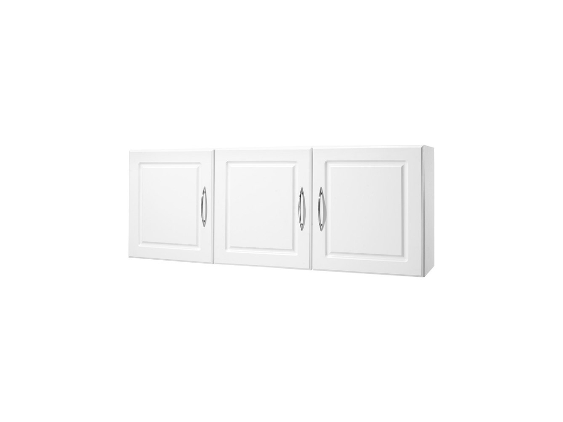 Mueble lavadero de pared con 3 puertas y estantes regulables, 137x51cm, blanco, Tekmaquinas