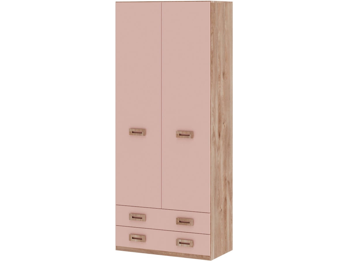 Armario MUEBLAM Roble Rosa Nube Melamina (99x232x50 cm)