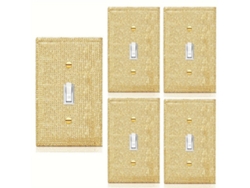 Elegantes paneles de pared de cristal dorado para decoración vayotoy
