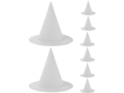 Sombreros De Bruja En Blanco Para Armar, 8 Piezas, Para Niños Y Niñas, Sombreros De Papel Blanco