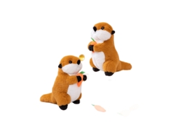 Nutria de peluche con zanahoria, linda decoración, juguete de animales de moda, recuerdo de zoológico marrón CHABERLU