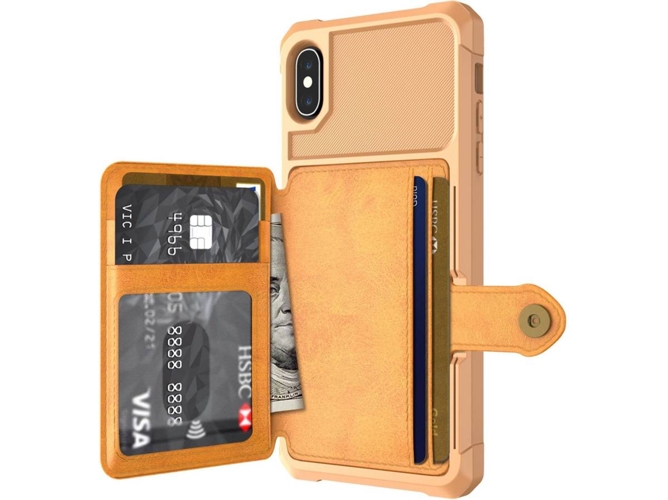 Funda iPhone XS Max WISETONY Kaiqimi-690 Marrón