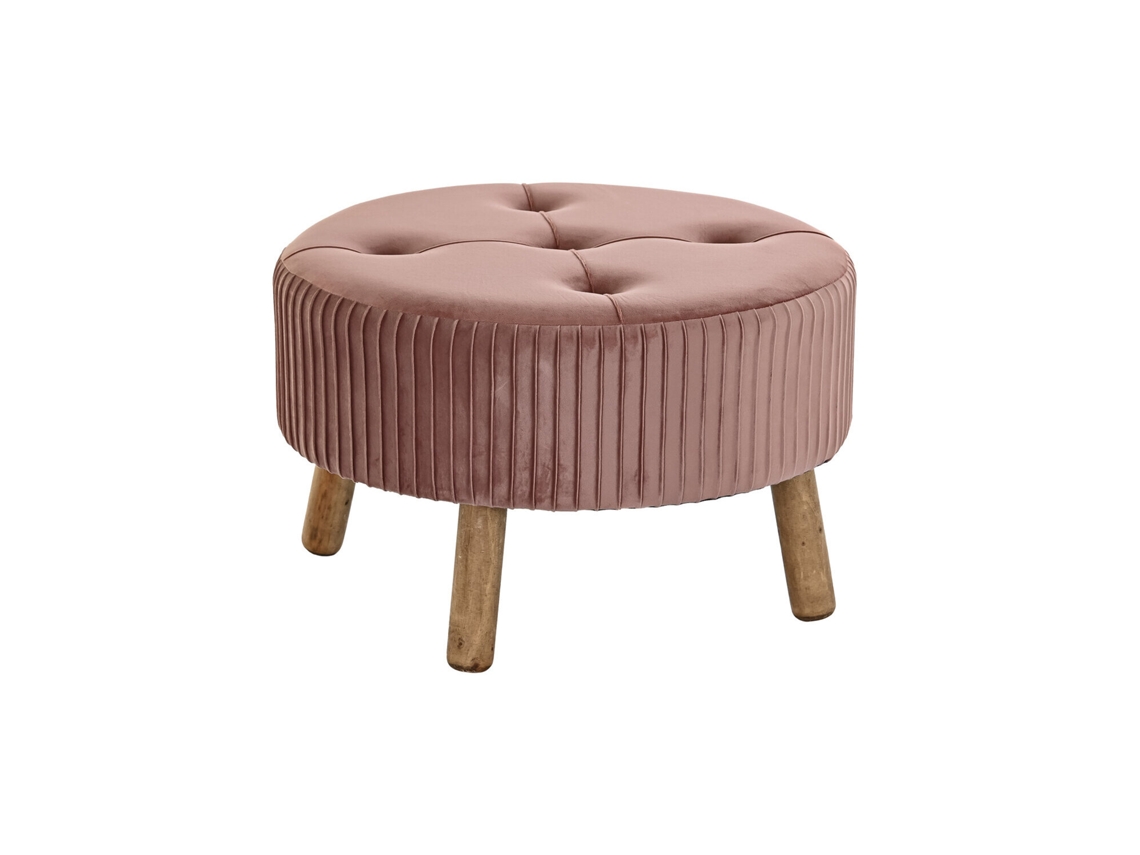 Reposapies Velvet Madera Terciopelo 61x61x38cm
