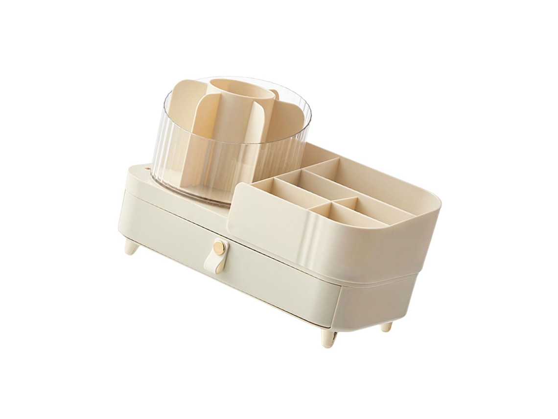 Caja de almacenamiento transparente de diseño multicapa para cosméticos, perfumes y accesorios - Ideal para usar en el escritorio 1