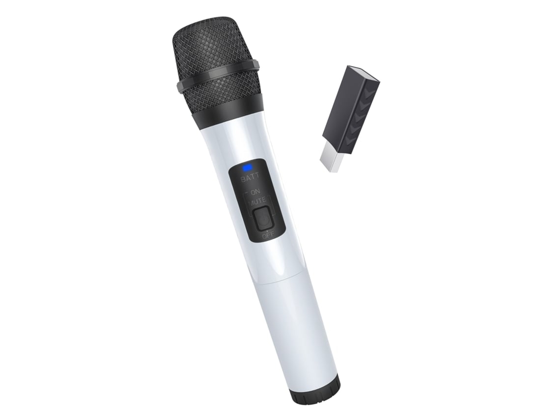 Micrófono inalámbrico universal VHF Micrófono inalámbrico ABS Plástico Negro Micrófono receptor USB portátil profesional para cantar discursos Br Gusshious