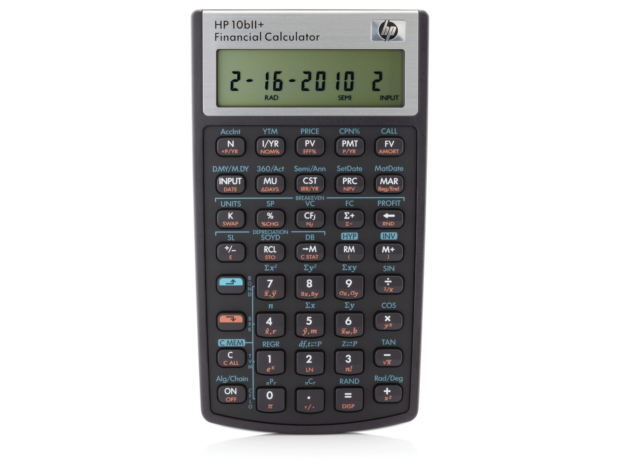Calculadora Financiera HP 10bII+ Negro (12 dígitos)