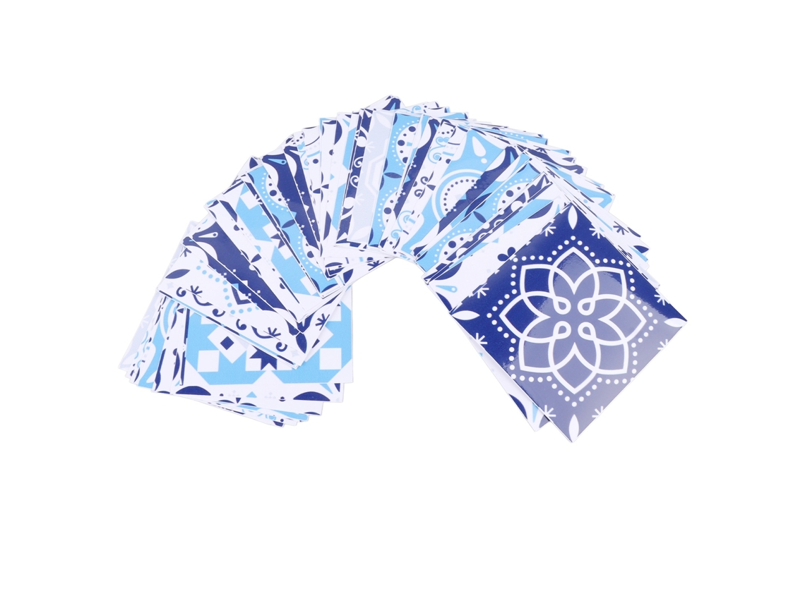 Baok-64 Piezas de Adhesivos Autoadhesivos Removibles para Azulejos de Estilo Mediterráneo para Cocina y Baño 10cm