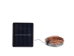 2026-cordón De Luces Led Solar 20m 200leds Cable De Cobre Impermeable Para Jardín Exterior Villa Luz Blanca