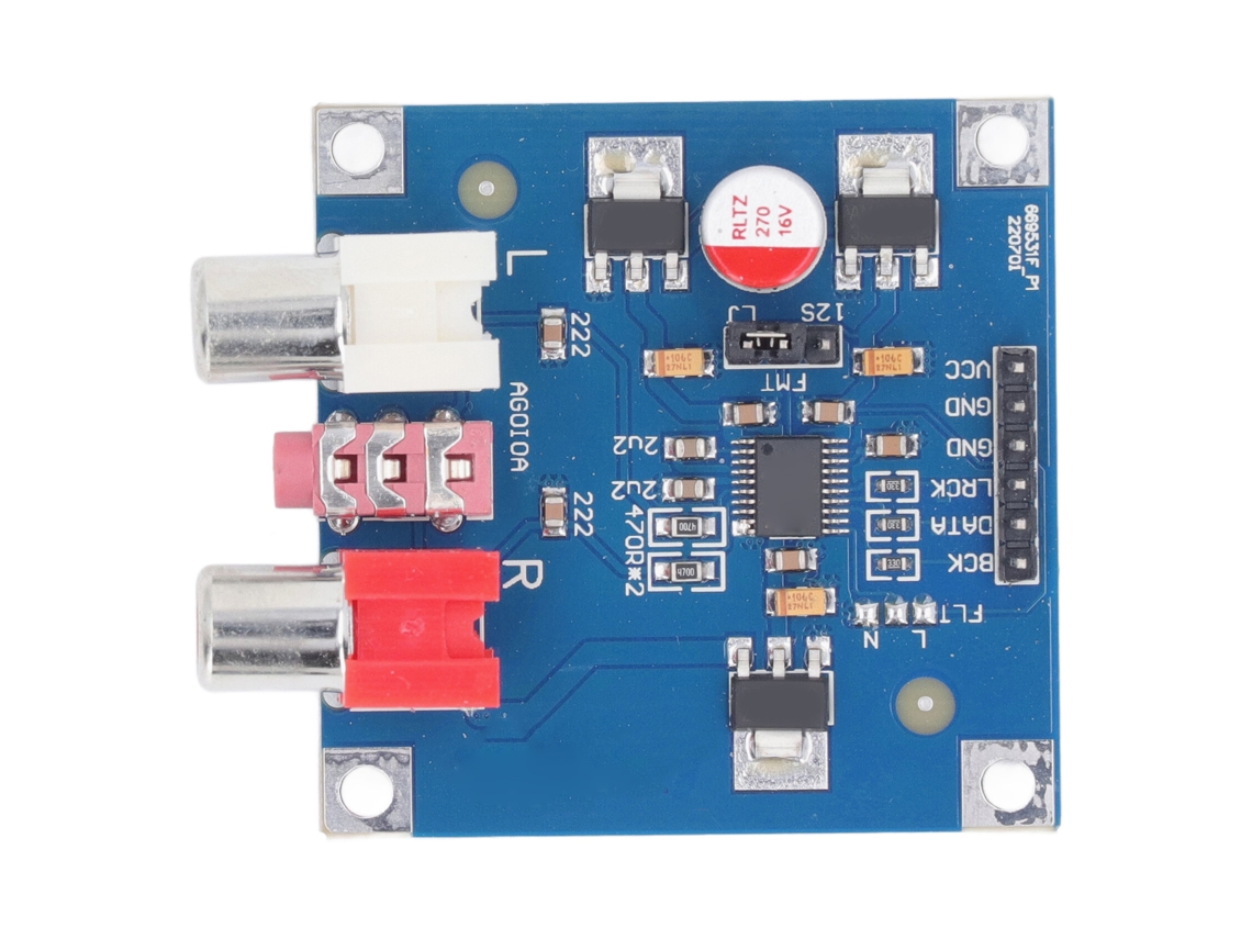 Módulo Decodificador Dac 32bit 384k 2 Modos De Filtro Sonido Digital Dc 5v-10v