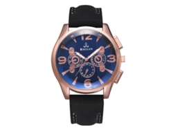 Reloj De Pulsera Para Hombre De Cuero Pu Con Dial Redondo Y Movimiento De Cuarzo (azul)
