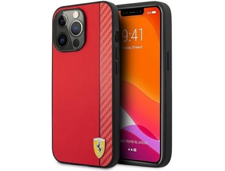Carcasa Apple FERRARI iPhone 13 Pro Max Hardcase Rojo