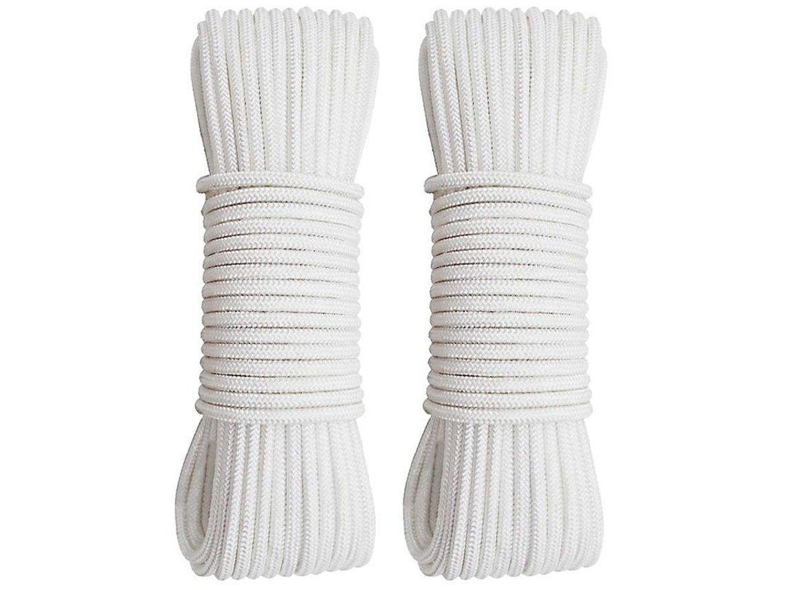 Cuerda De Polipropileno, 2 Piezas 10 M Grosor 4 Mm, Trenzada Resistente, Para Camping, Jardinería Y Manualidades