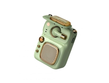 Altavoz Bluetooth Remax M59 Retro 5.0 con auriculares 4 en 1 Mini Audio Fm Tarjeta de radio Reproductor de mp3 Aguacate verde