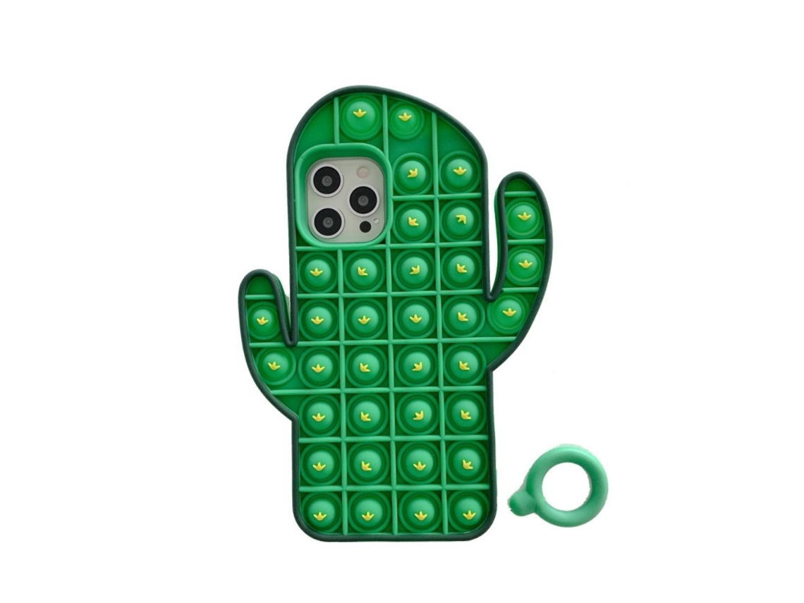 Pionero De Trampa De Ratones De Silicona Empujar Burbuja Sensorial Descompresión Cactus Mano Cartoon